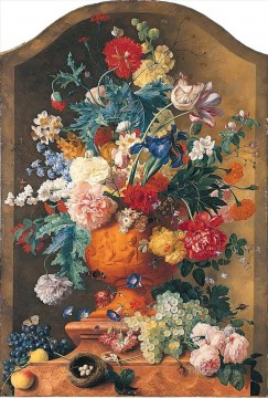 ヤン・ファン・ホイスム Painting - テラコッタの花瓶の中の花 ヤン・ファン・ホイスム